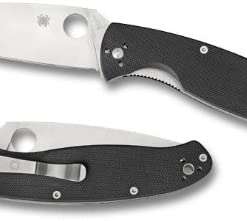 Spyderco Resilience Black G-10 Plainedge C142GP