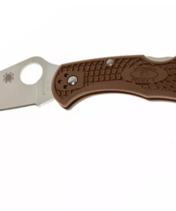 SPYDERCO DELICA 4 BROWN LIGHTWEIGHT FLAT (C11FPBN)